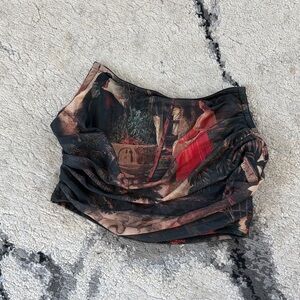 Artistic Print Tube Top corset style